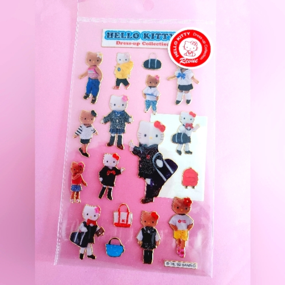 Sanrio 2002 Hello Kitty dress up collection stickers Rare new - Picture 3 of 7